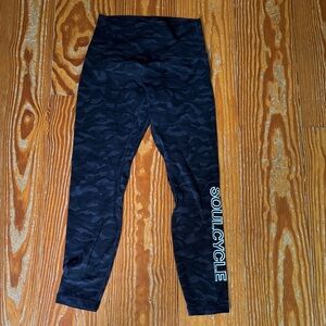 SoulCycle x Lululemon Camouflage Align Black Leggings | Size 6